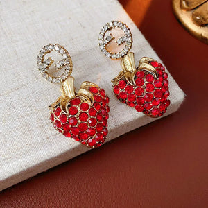 Red Strawberry Earrings