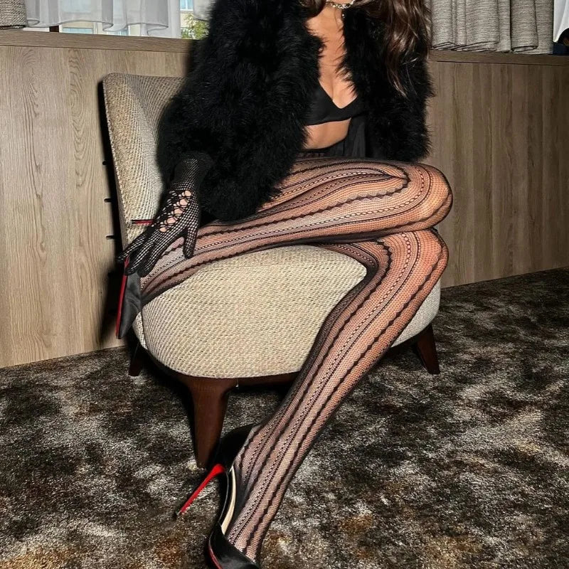 Tights Retro Striped Stockings