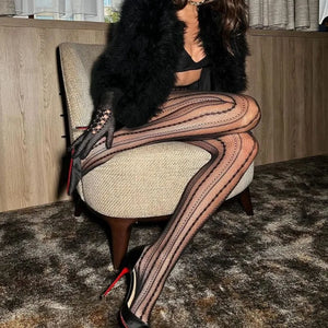 Tights Retro Striped Stockings