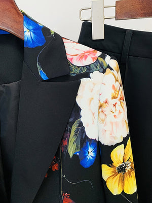 One Button Blazer Pants Set Two Piece Set