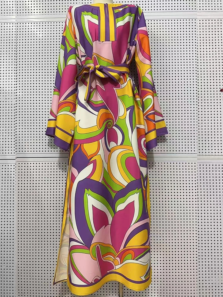 Printed Split Loose Dress