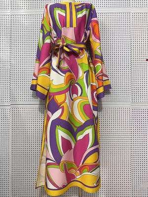 Printed Split Loose Dress