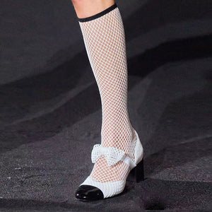 Crystal Mesh Bowknot Mary Jane Round Toe Luxury Sandals