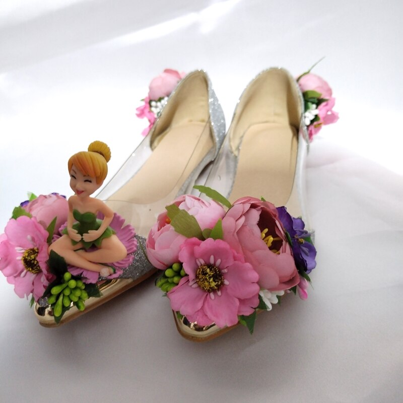 Fairy Style Beauty Flower Transparent Flats