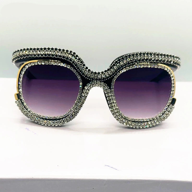 Luxury Oversized Diamond Sunglasses