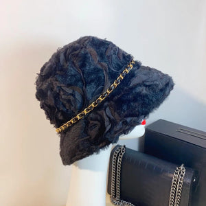 Luxurious and Fragrant RB Lamb Fleece Rose Fisherman's Hat