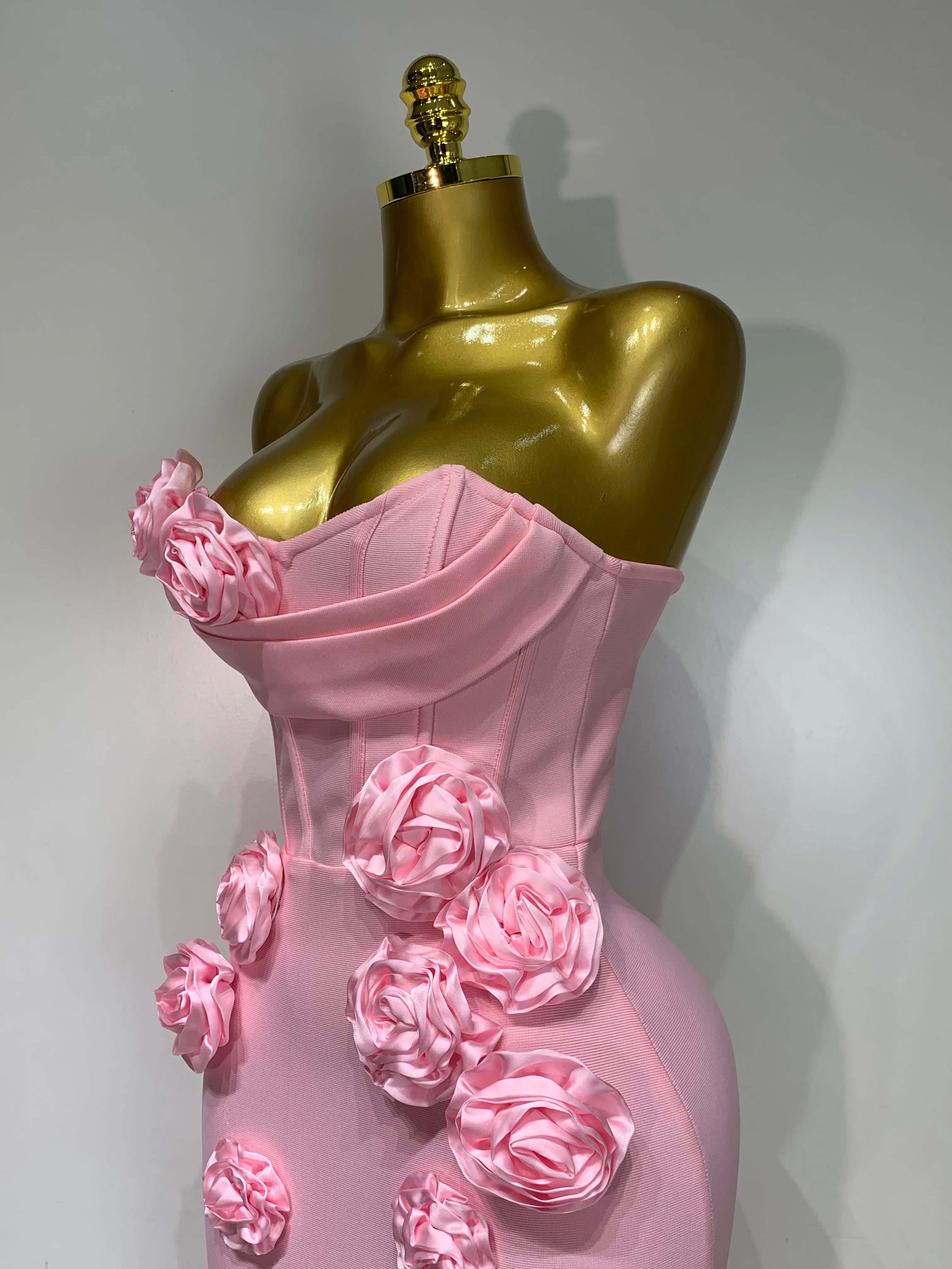 Strapless Backless Flower