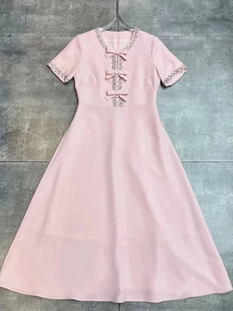 Heavy Industry Luxury Diamond Bow Dress