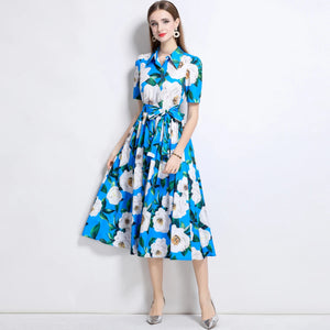 Flower Print Midi Dress