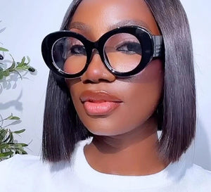 Retro Stripe Yellow Anti Blue Light Glasses