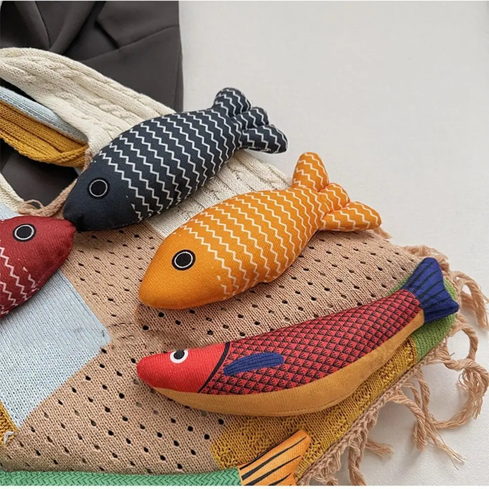Summer Cotton Crochet Fish Large Capacity Hollow Out Weave Bag