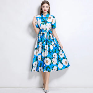 Flower Print Midi Dress