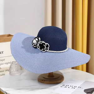 Two Tones Wide Brim Summer Hat