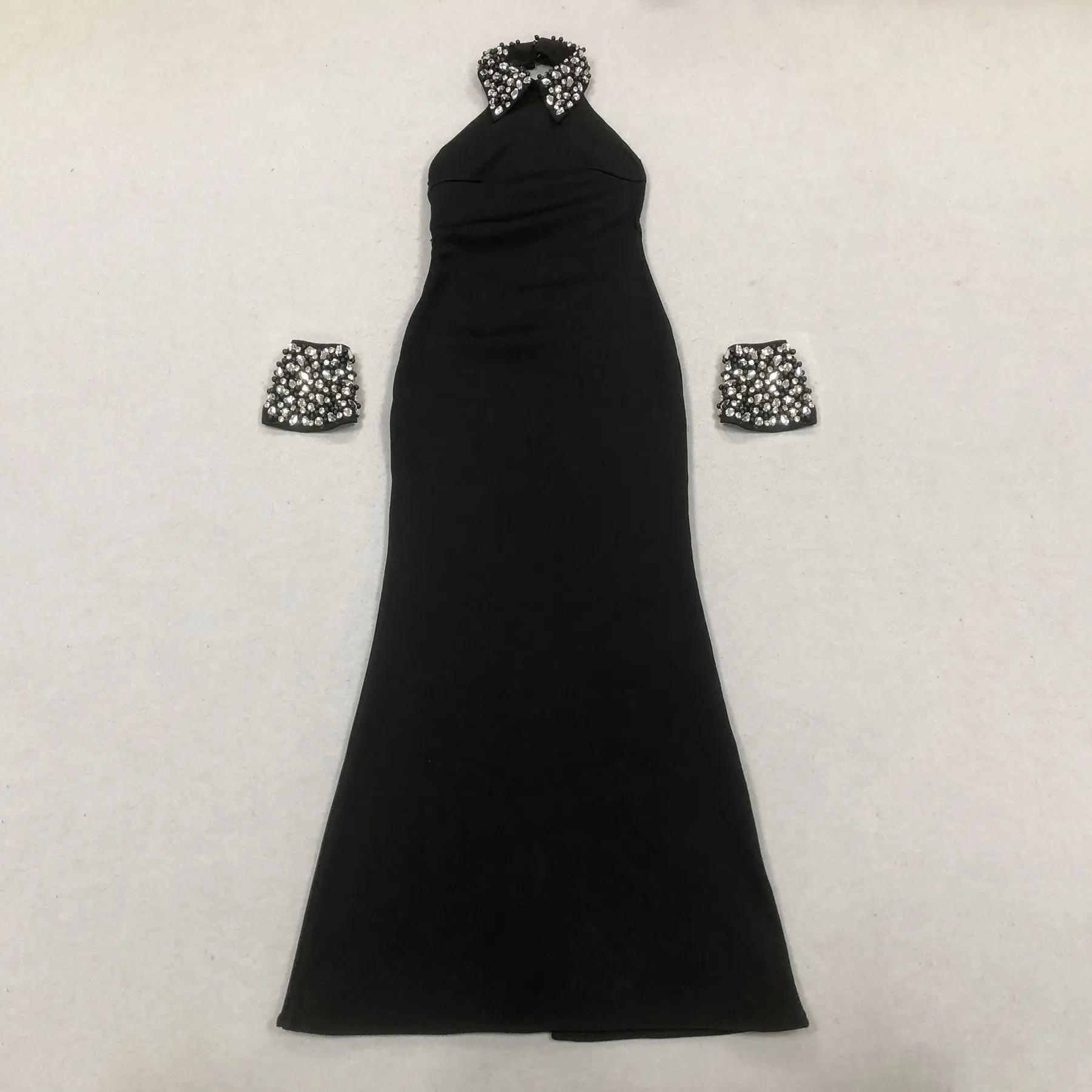 Luxury Diamond Neck Dress Sexy