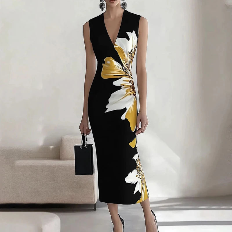 Elegant V Neck Long Dresses