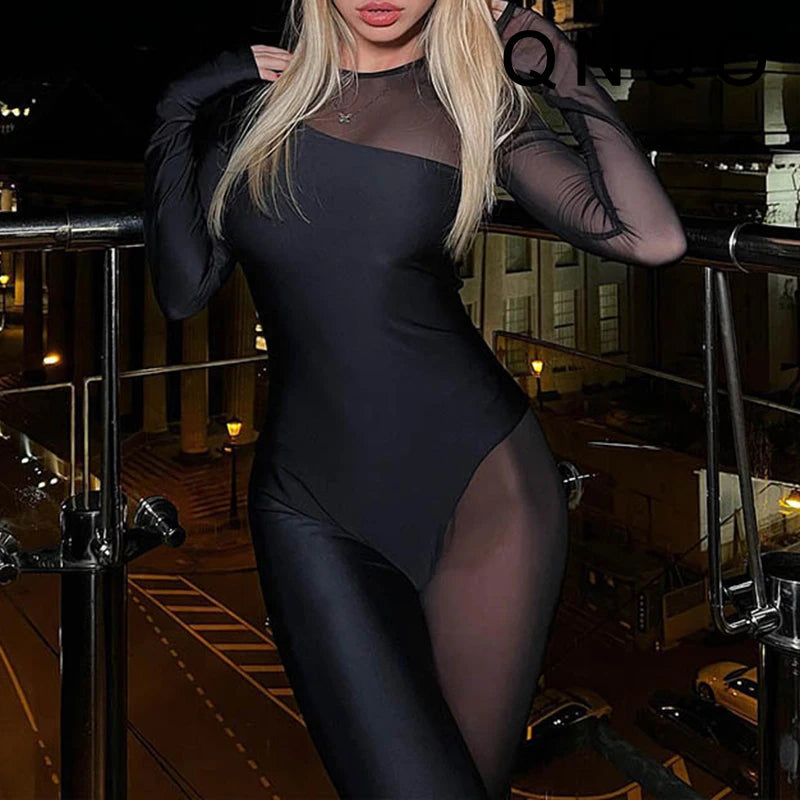 Casual See Through Jumpsuits