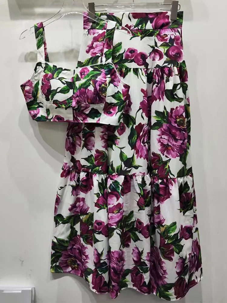 Big swing A-shaped Skirt two-piece Suit