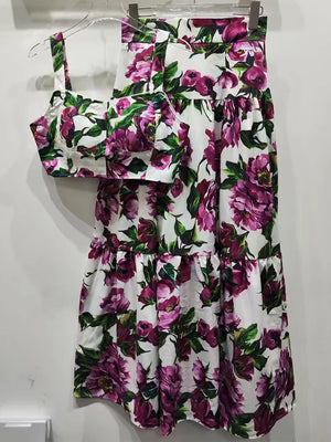 Big swing A-shaped Skirt two-piece Suit