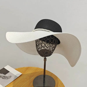 Two Tones Wide Brim Summer Hat