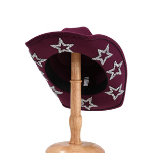 Cowgirl Hat Wide Brim Rhinestone Star Western Hats