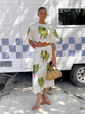 Sweet Printed Slim 2 Pcs Suits