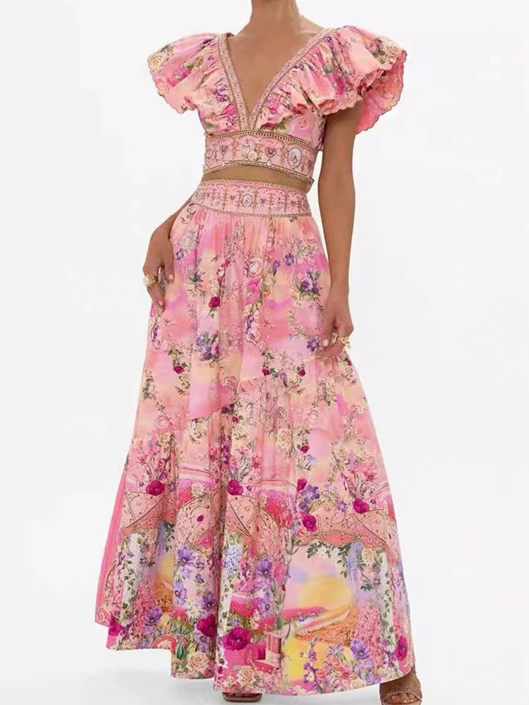 2-piece Printed Dress
