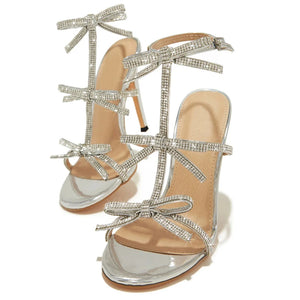 Glitter Rhinestone Bowknot Sandals