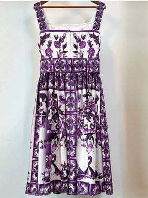 New Geometric Print A-line Dress