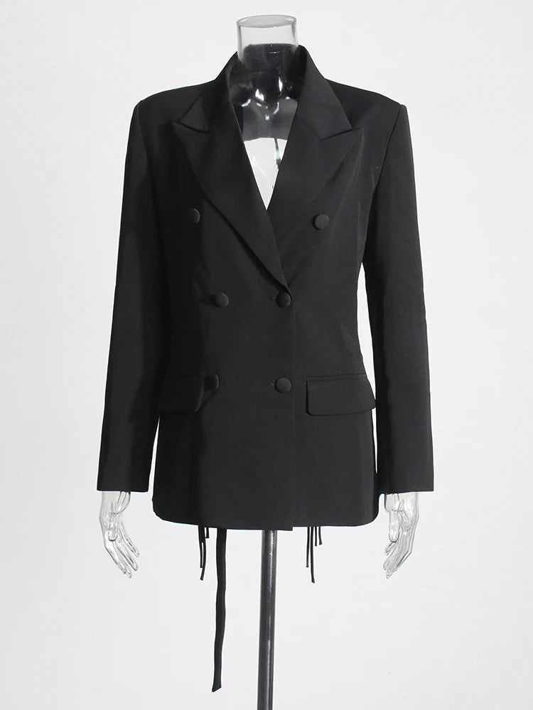 Patchwork Diamonds Backless Blazer