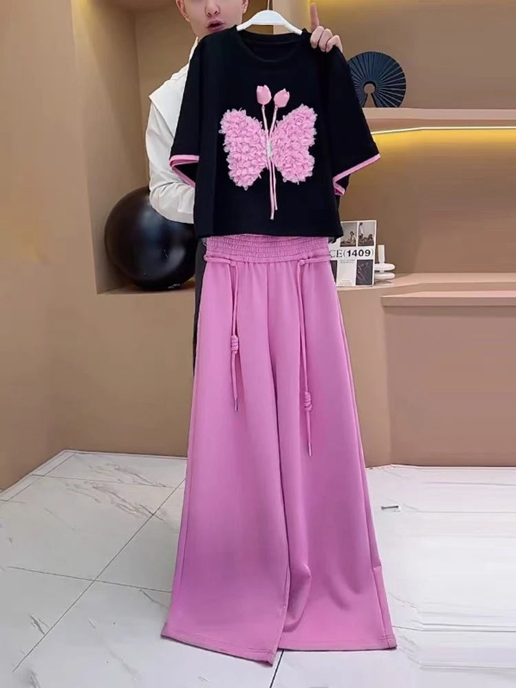High-end Three-dimensional Butterfly Printing Pantset