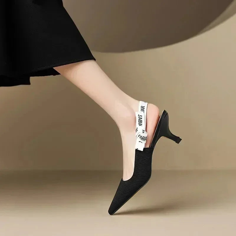 Mid Heels Slingback Slippers