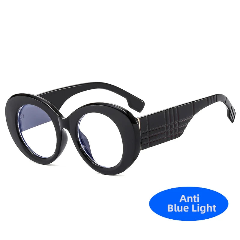 Retro Stripe Yellow Anti Blue Light Glasses