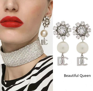 High quality rhinestone splicing pearl bride jewelry