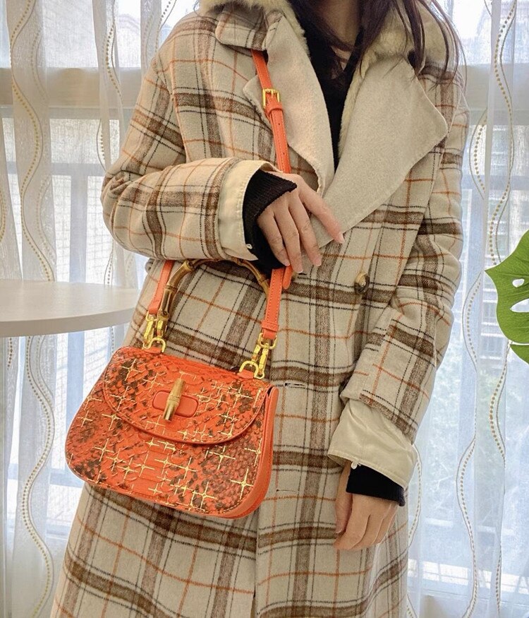 Luxury Bamboo Joint Saddle Bag