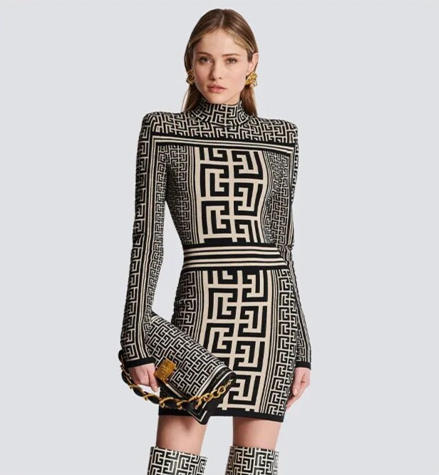 Luxury Jacquard Autumn New Dress