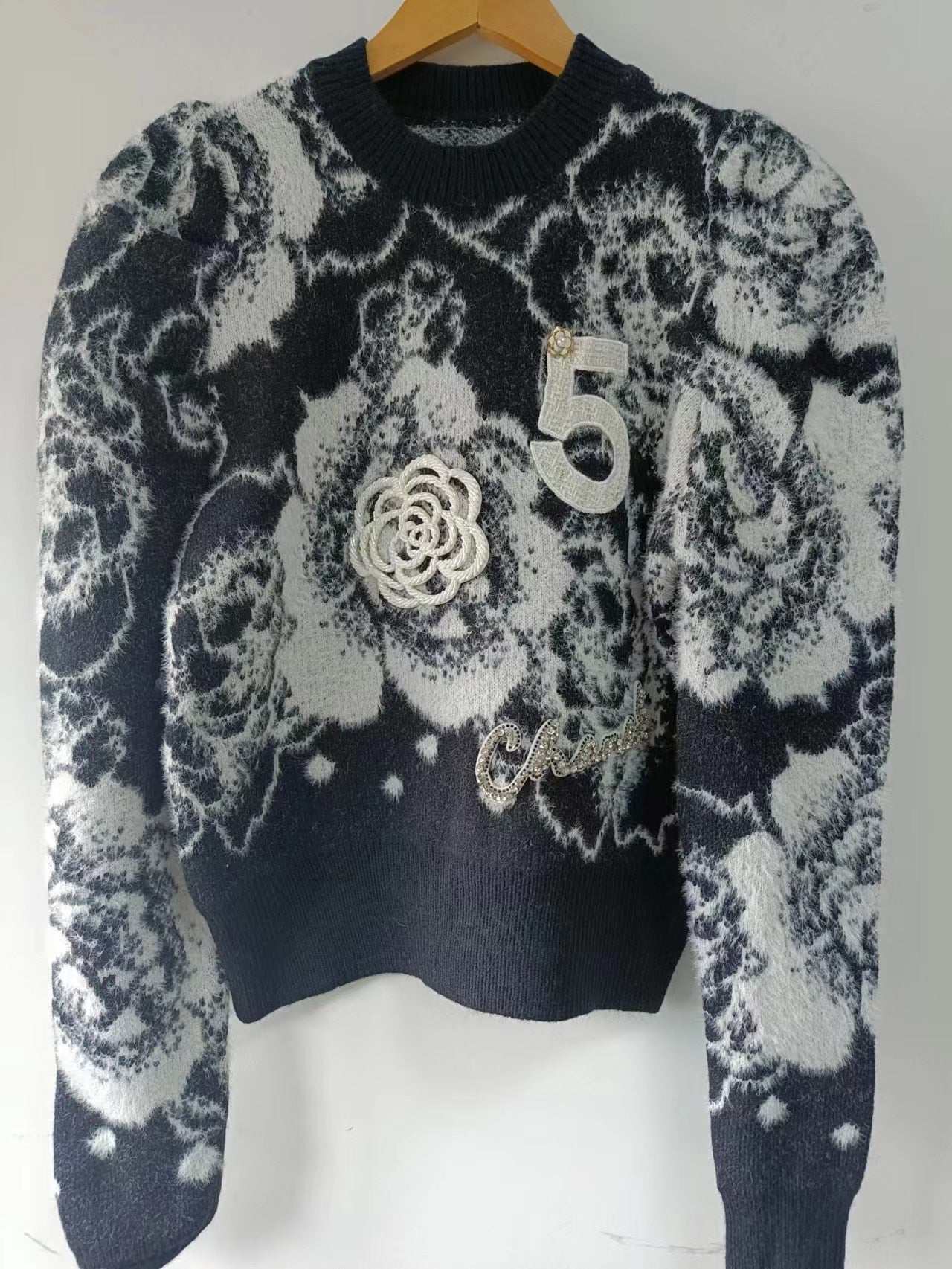 Pearl Diamond Rose Cashmere Sweater