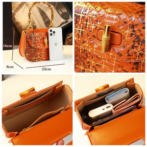 Luxury Bamboo Joint Saddle Bag