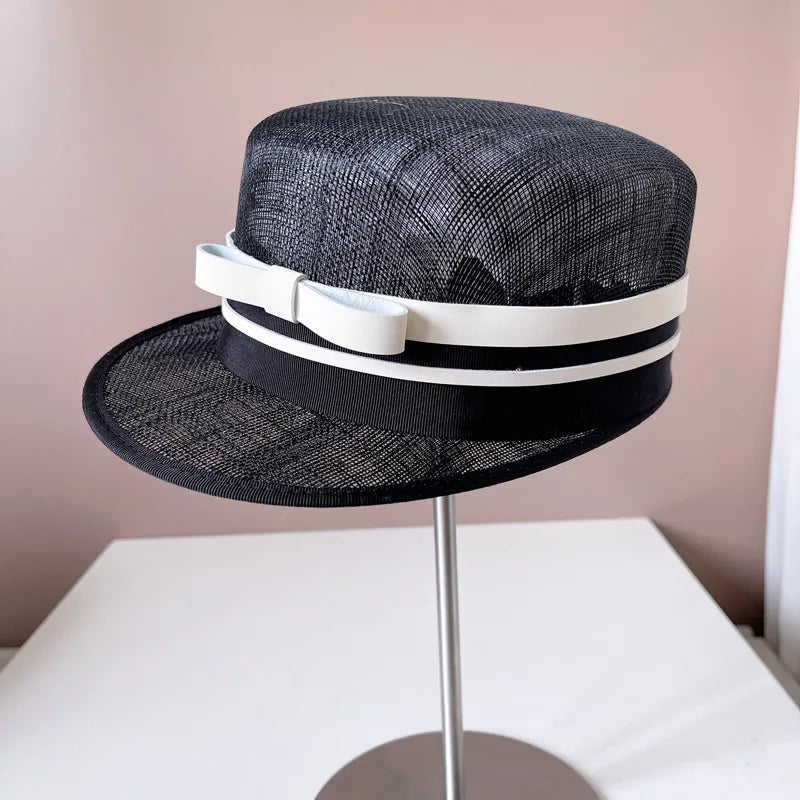 Japanese Front Bow Linen Equestrian Hat