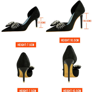Rhinestone Bow Luxury Banquet Shoes