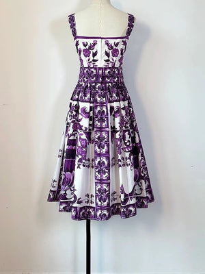 New Geometric Print A-line Dress
