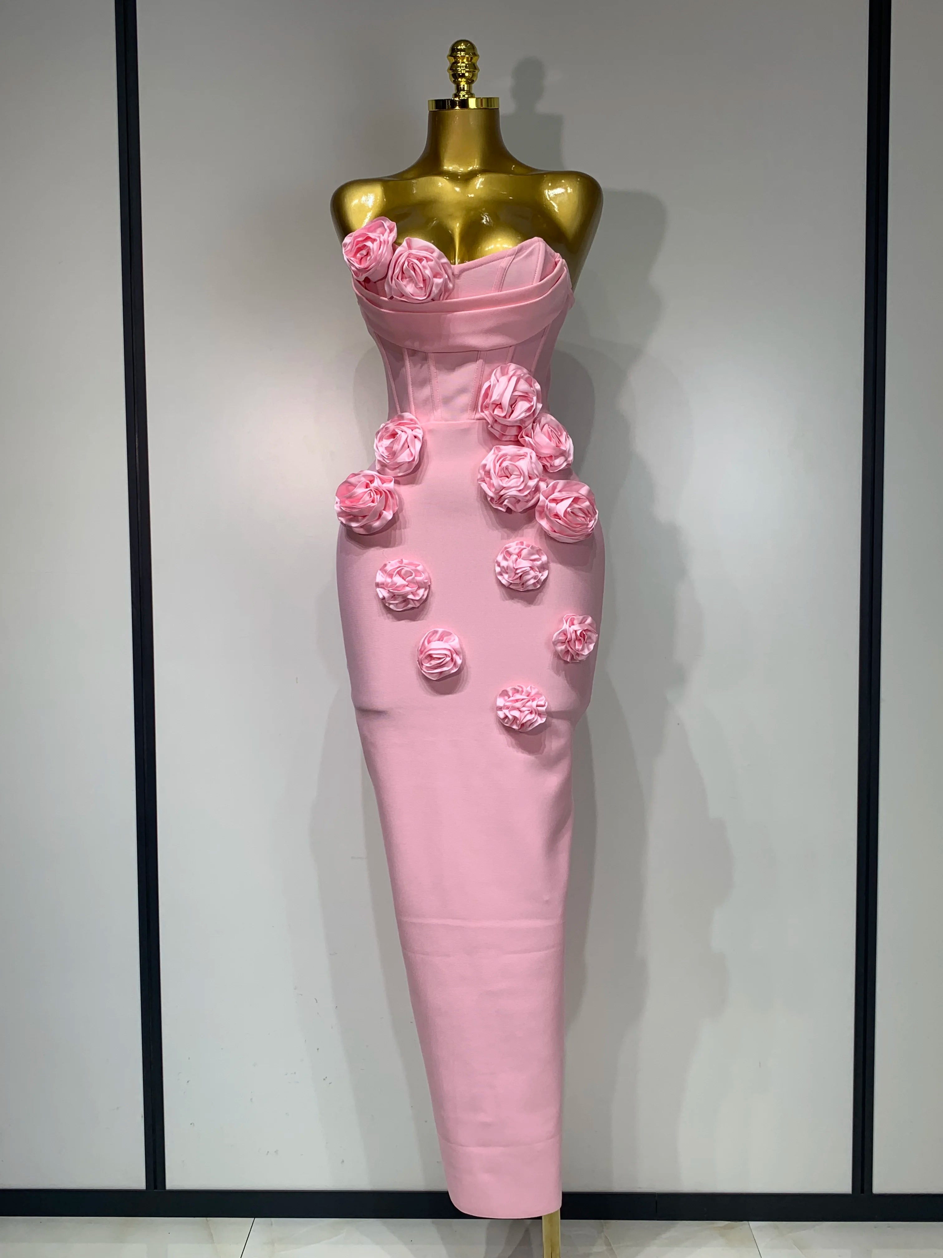 Strapless Backless Flower