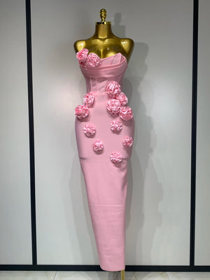 Strapless Backless Flower
