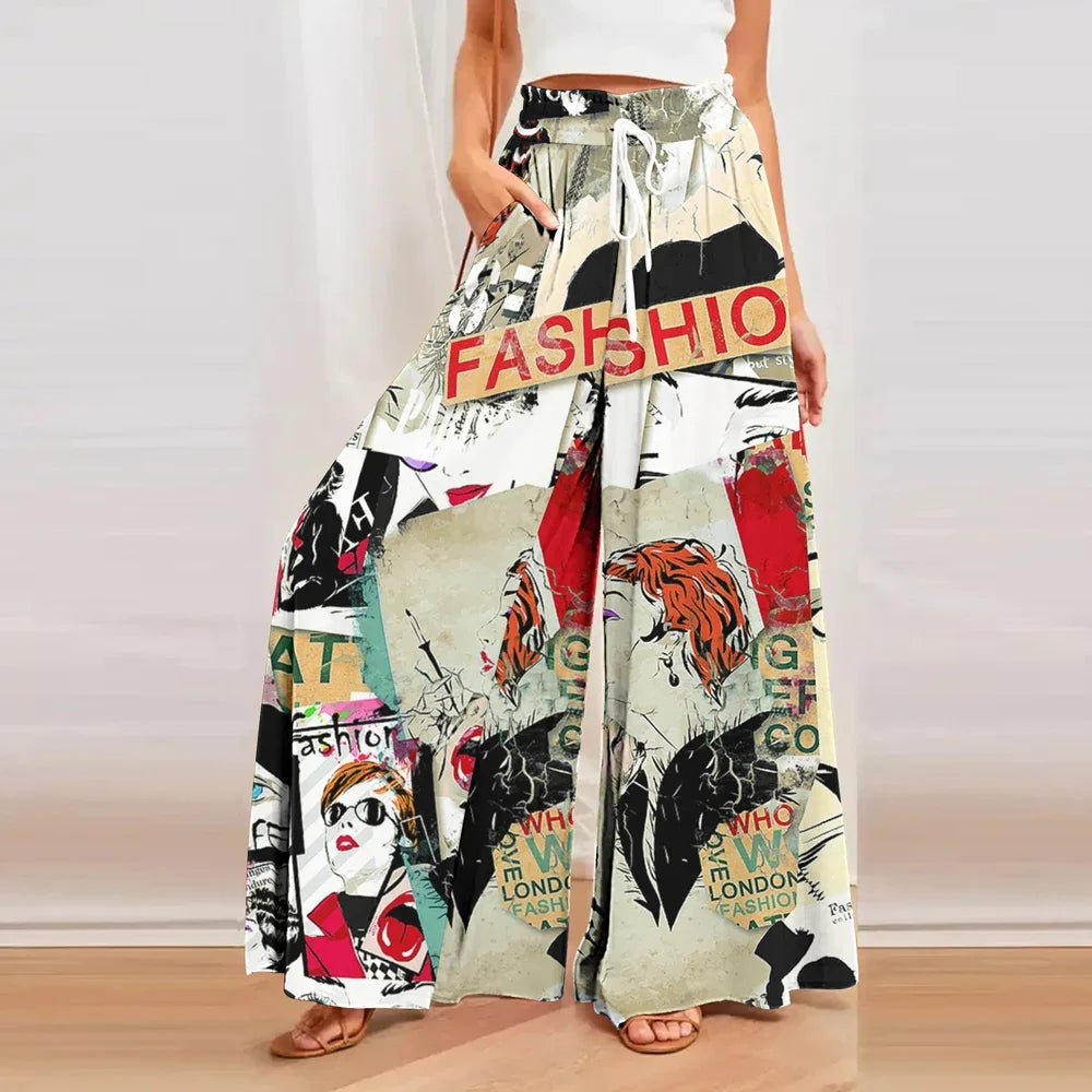 Wide Leg Pants Hip Hop Street Casual Vintage Plus Size Trouser