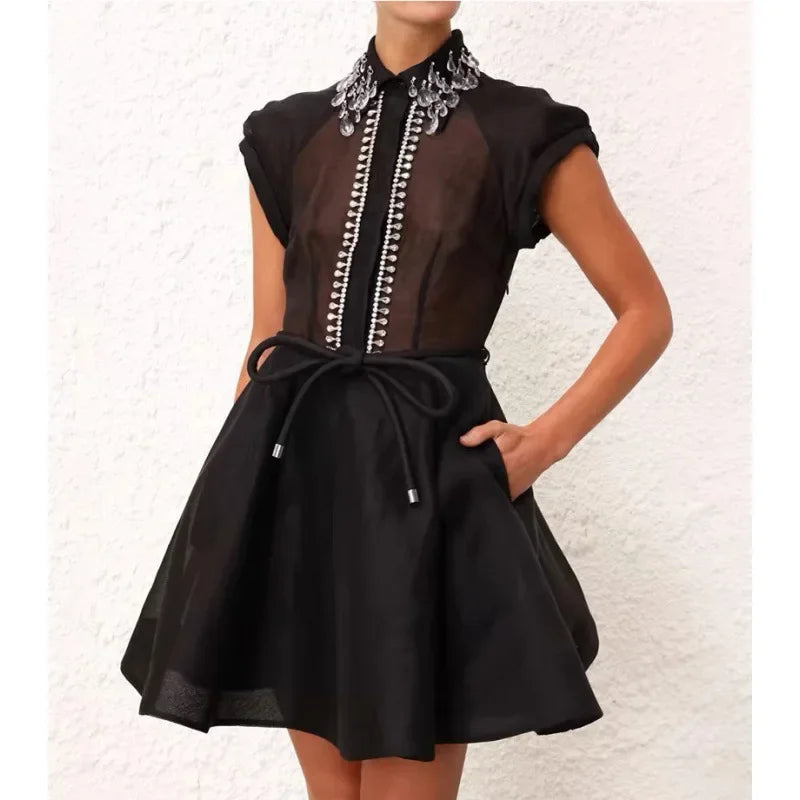 Australian Short Skirt with Tassel Puffy Style Dress