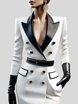 Belted Mini Blazer Dress