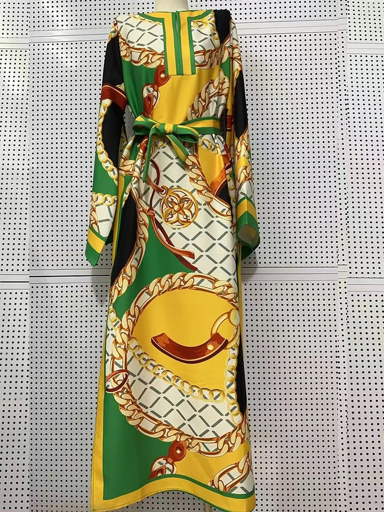 Printed Split Loose Dress