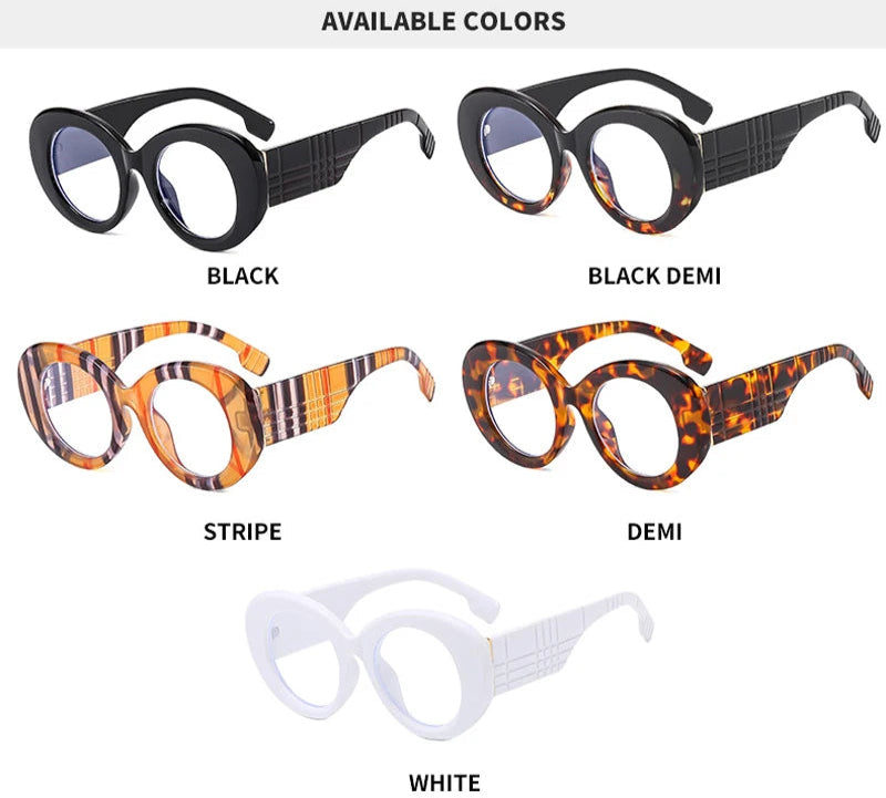 Retro Stripe Yellow Anti Blue Light Glasses