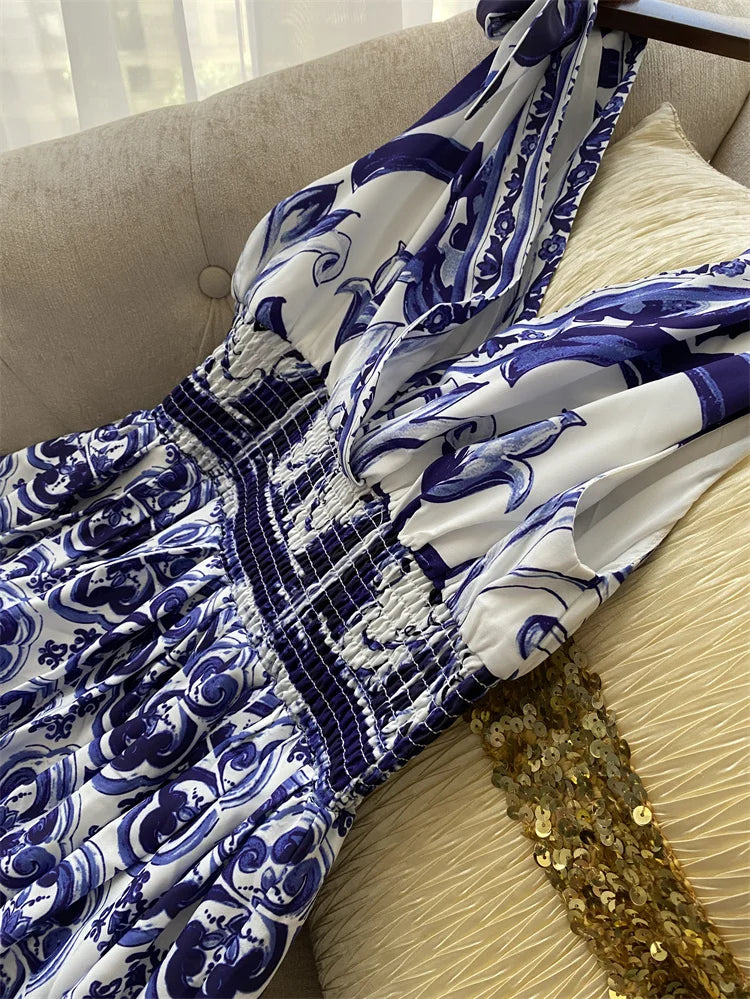 Runway Blue Flower Dress