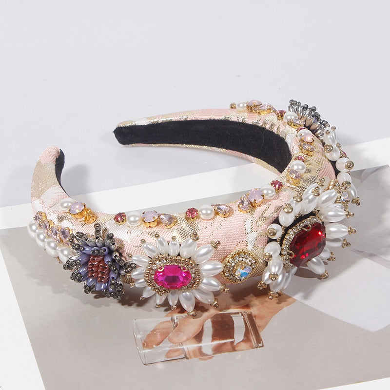 Craft Rhinestones Baroque Wide Headbands