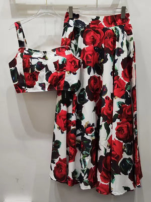 Big swing A-shaped Skirt two-piece Suit